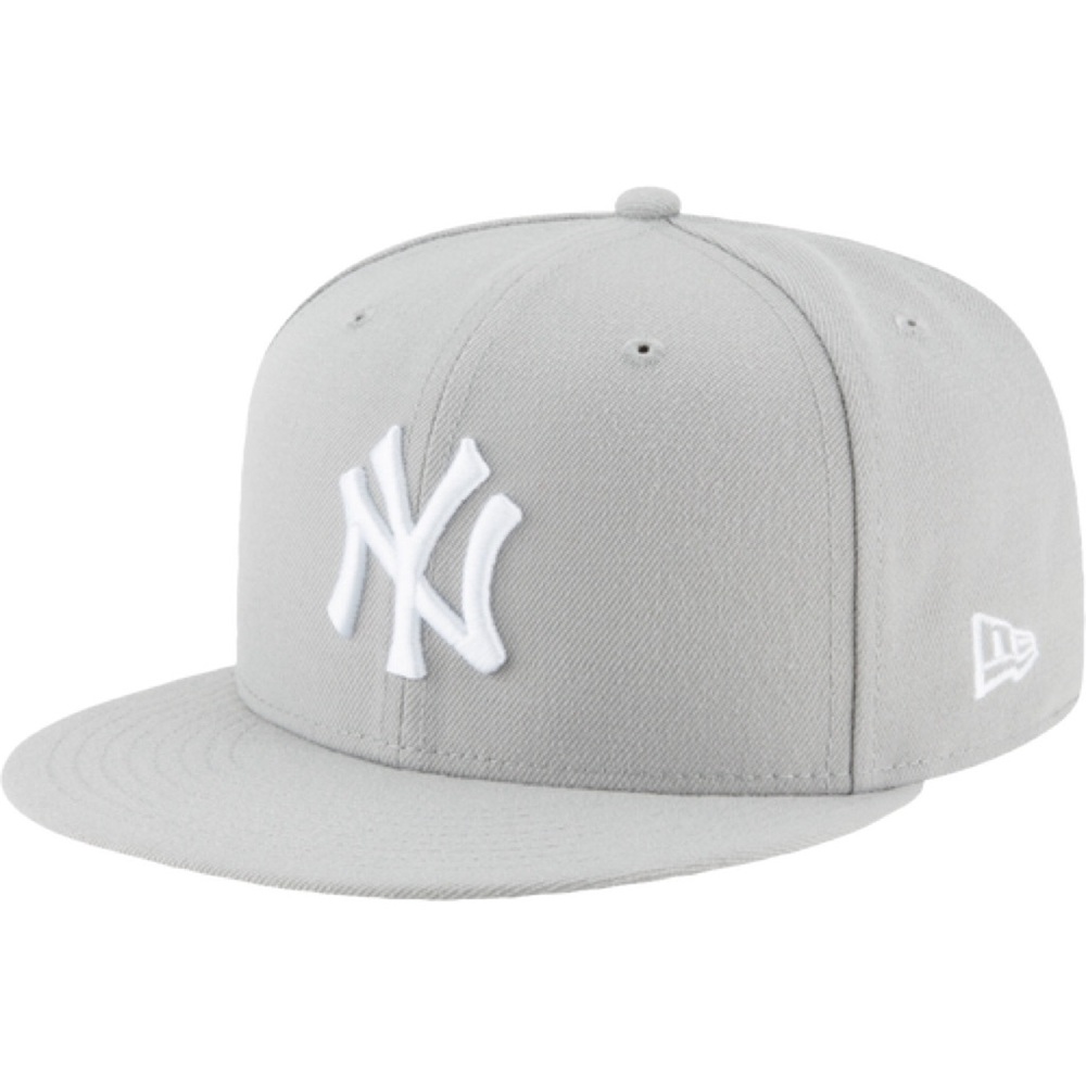 New Era Yankees 59Fifty Grey Basic Snapback Cap 7 1/4